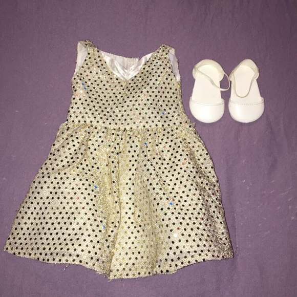 american girl gold dress